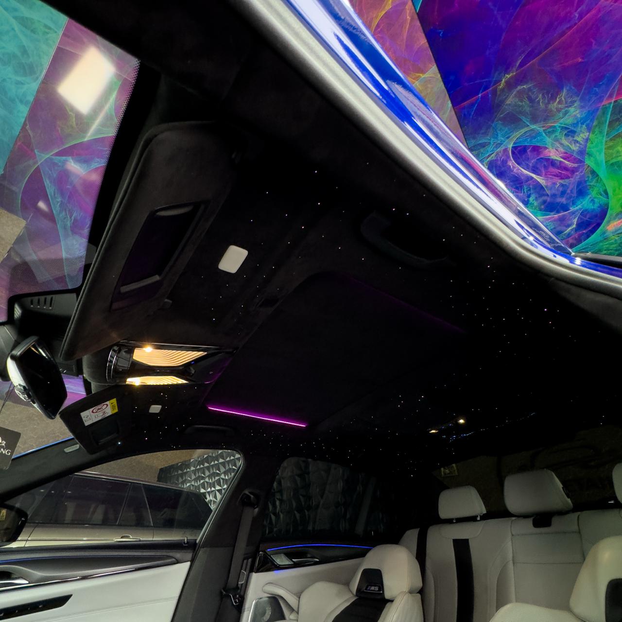 plafon înstelat BMW alb violet